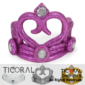 ADORNO CORONA DE PRINCESAS A. PORCELANA FRIA COLORES SURTIDOS x 1